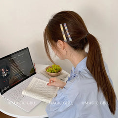 Classic Fashion Plaid Hair Clips for Girls Simple Minimalistic Trendy Bobby Pin for Women Ladies Hair Accessories in Stock