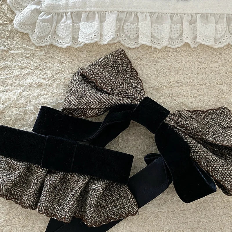 Fashion Elegant Ribbon Bowknot Princess Style Hair Clips for Girls Trendy Classic Barrettes for Women Ladies Hair Accessories