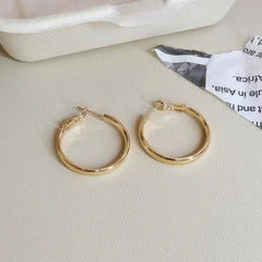 Fashion Classic Vintage Retro Minimalistic Hoop Earrings for Girls Trendy Elegant Charms Jewelry for Women Ladies Accessories