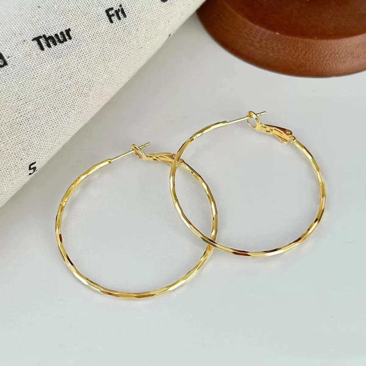 Women Simple Hot Sale Large Hoop Earring Fashion Elegant Dainty Trendy Latest Affordable Bulk Jewelry Accessories for Holiday