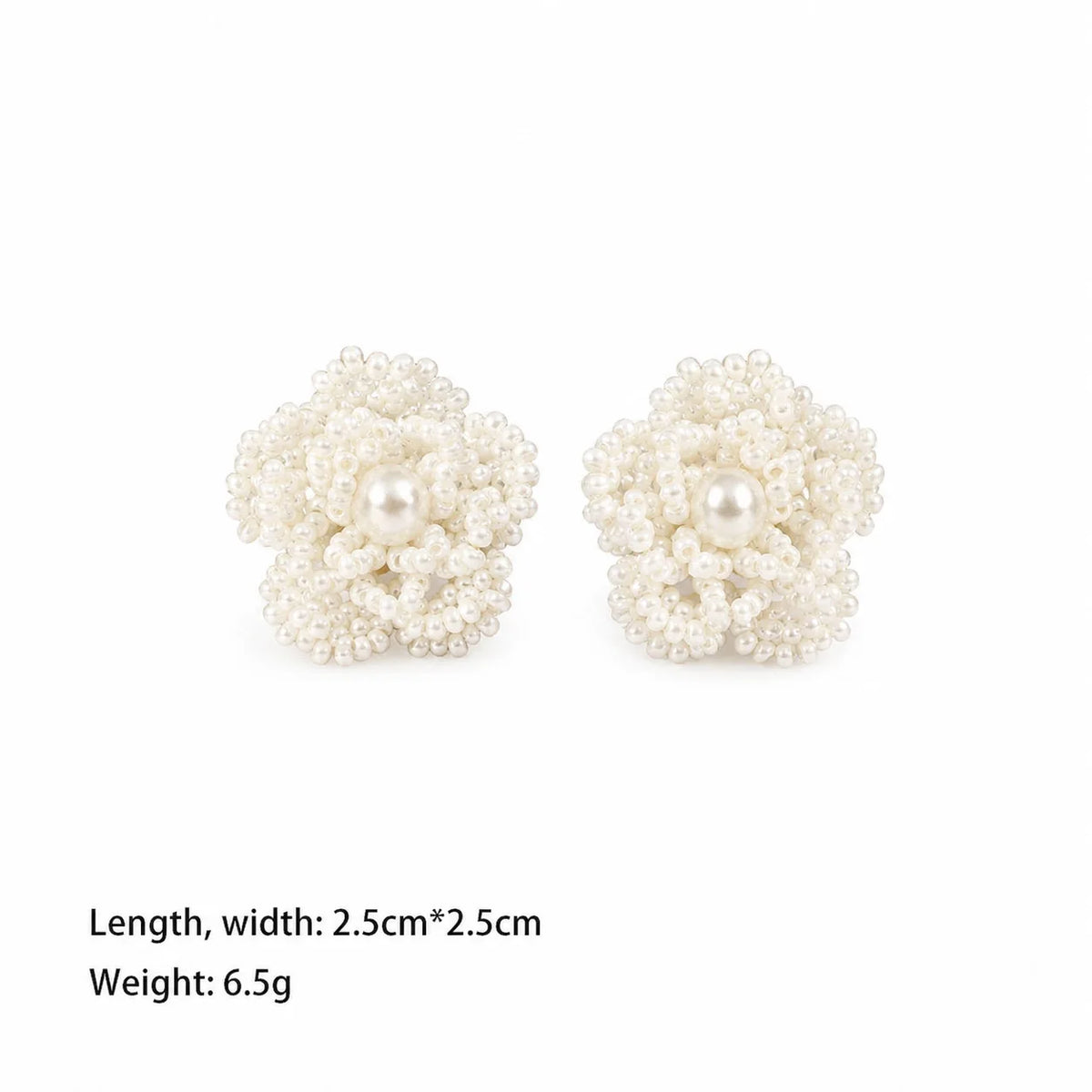 Fashion Beads Flower Sweet Stud Earrings for Girls Trendy Stylish Jewelry for Women Ladies Wholesale China Manufacturer Bulk