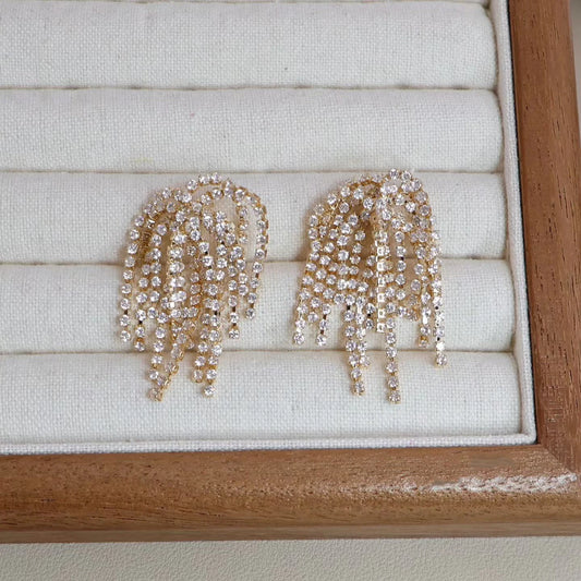 Women Heart Shape Irregular Medium Drop Earring Fashion Sequined Glitter Dainty Charms Wholesale Jewelry Accessories for Daily