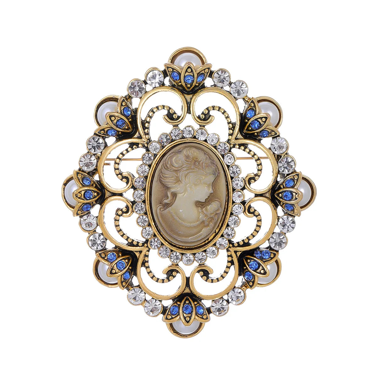 Fashion Trendy Vintage Retro Luxury Brooches Elegant Graceful Classic Fine Jewelry for Women Ladies Accessories Chinese Supplier