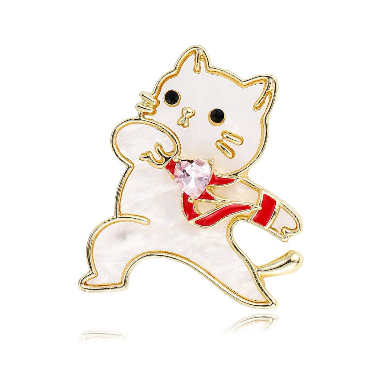 Fashion Sweet Cute Animals Cat Puppy Brooches for Girls Kawaii Minimalistic Pins Jewelry for Women Ladies Accessories Wholesale