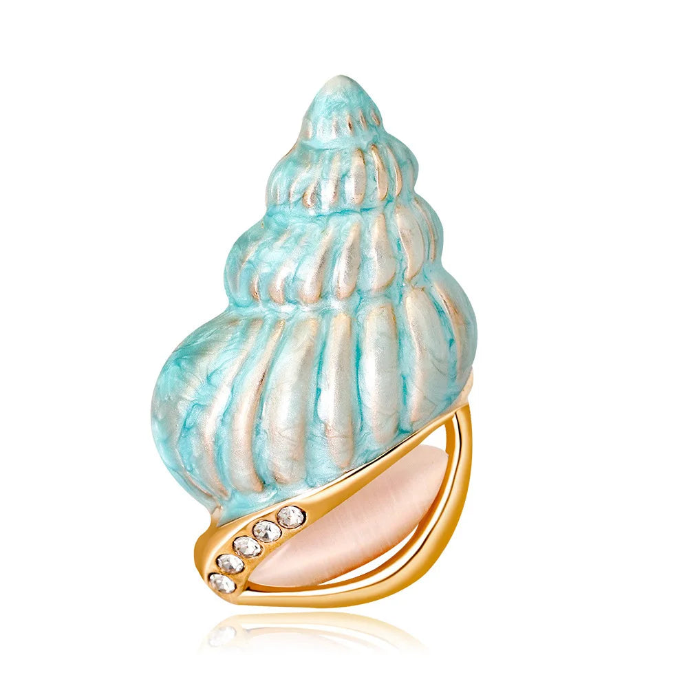 Fashion Shell Elegant Sweet Brooches for Girls Stylish Trendy Pins Jewelry for Women Ladies Accessories Chinese Supplier Chic