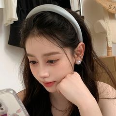 Solid Color Fashion Wide Lustrous Head Bands for Girls Chic Elegant Trendy Hair Band for Women Ladies Hair Accessories Graceful