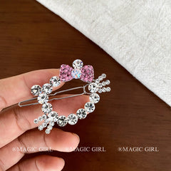Luxurious 5cm Glitter Bowknot Hair Claw Clip for Girls Cute Kitty Cat Animals Cartoon Hair Clutches Sweet Women's Hair