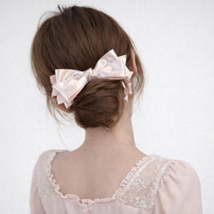 Fashion Princess Style Bowknot Polka Dot Hair Clips for Girls Sweet Trendy Banana Clips for Women Ladies Hair Accessories Chic
