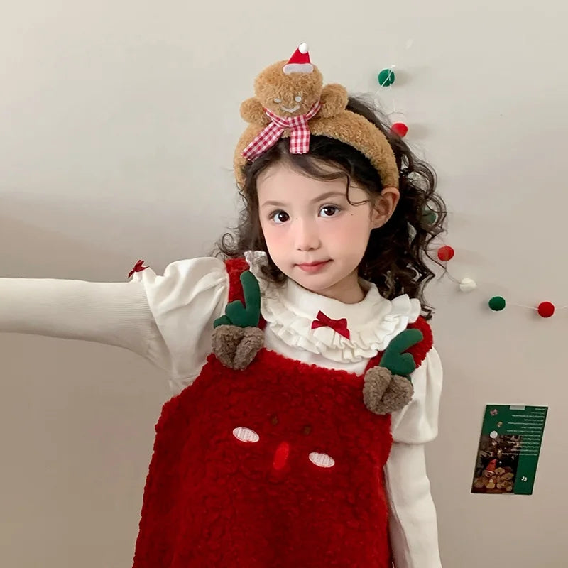 2025 Christmas Classic Fashion Sweet Head Band for Baby Girls Cute Letter Hair Band for Kids Children Hair Accessories in Stock