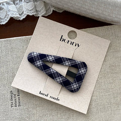 Simple Plaid Minimalistic Hair Clips for Baby Girls Cute Sweet Fashion Snap Clips for Kids Children Hair Accessories in Stock