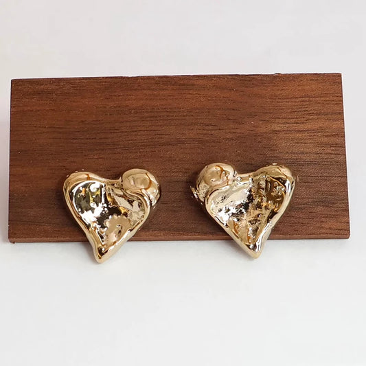 Fashion Heart Shaped Glitter Lustrous Drop Earrings for Girls Elegant Graceful Jewelry for Women Ladies Accessories Wholesale