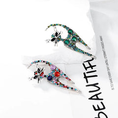 Fashion Cats Animals Rhinestone Sweet Brooches for Girls Trendy Glitter Sparking Pins Jewelry for Women Ladies Accessories