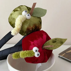 Cute Apple Shaped Lustrous Head Band for Girls Sweet Fashion Trendy Hair Bands for Women Ladies Femme Hair Accessories Stylish