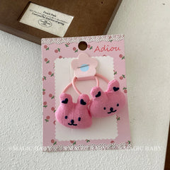 Kids Animals Cartoon Solid Colored High Elastic Hair Ties Fashion Cute Sweet in Stock Scrunchies Accessories for Children Daily