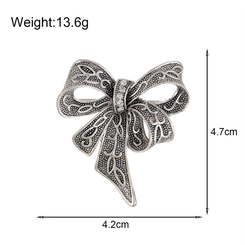 Fashionable Dainty Glamorous Bowknot Brooches for Girls Sweet Elegant Charms Pins Jewelry for Women Ladies Accessories Wholesale