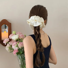 Hot Sale Women's Solid Color Large High Elastic Hair Ties Fashion Graceful Classic Stock Scrunchies Accessories for Girls Daily