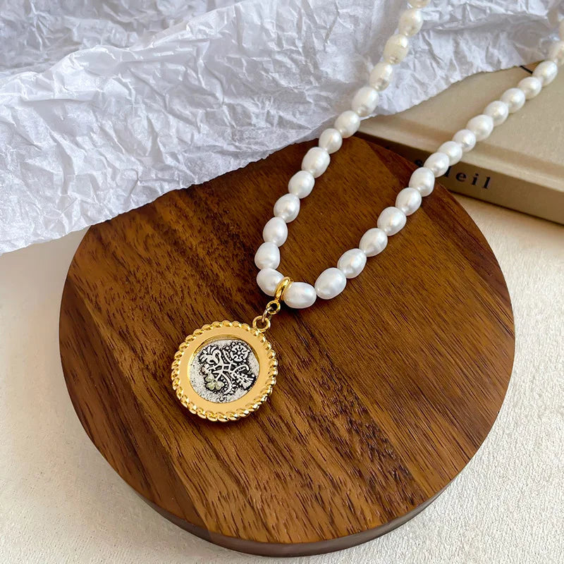 Fashion Freshwater Pearl S925 Silver 18K Gold Plated Jewelry Sets for Girls Necklaces Earrings for Women Ladies Wholesale Bulk