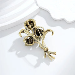 Fashion Fine Flowers Elegant Sweet Floral Brooches for Girls Stylish Trendy Pins Jewelry for Women Ladies Accessories Chic