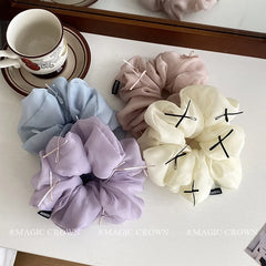 2025 Spring Summer Hot Sale Elegant Stylish Hair Ties for Women Ladies Ribbon Scrunchies Solid Colors Sweet Hair Accessories