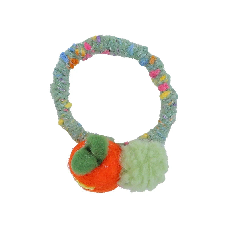 Sweet Cute Animals Rabbit Carrots Hair Ties for Baby Girls Kawaii High Elastic Scrunchies for Kids Children Hair Accessories