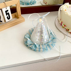 Girly Blue Glitter Lightweight Bowknot Alligator Clips Fashion Elegant Chic in Stock Hairpins Accessories for Children Birthday