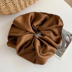 Classic Solid Color Simple Scrunchies for Girls Satin Lustrous Hair Ties for Women Ladies Chic Fashion Stylish Hair Accessories
