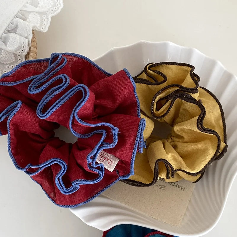 Fashion Sweet Cute Elegant Scrunchies for Baby Girls French Style Graceful Chic Hair Ties for Kids Children Hair Accessories