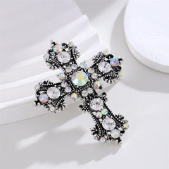 Fashion Cross Vintage Retro Elegant Brooches for Girls Graceful Pins Jewelry for Women Ladies Accessories Wholesale New Design
