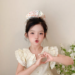 Kids White Heart Dots Double Layer Ponytail Holder High Elastic Scrunchies Chic Sweet Fashion in Stock Hair Ties Accessories