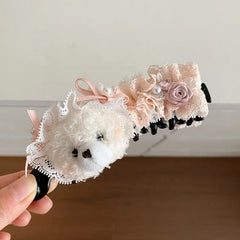 Fashion Cute Animals Dog Hair Clips for Girls Kawaii Elegant Lace Banana Clips for Women Lady Hair Accessories Chinese Supplier