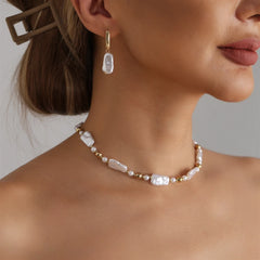Fashion Sweet Elegant Beads Necklaces for Girls Glamorous Stylish Earrings Jewelry Suits Sets for Women Ladies Accessories