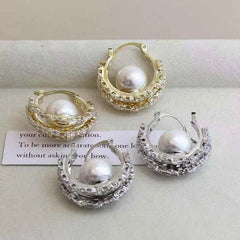 Female Creative Design Imitation Pearl Small Drop Earring Elegant Graceful Glamorous Bulk Jewelry Accessories for Causal Office