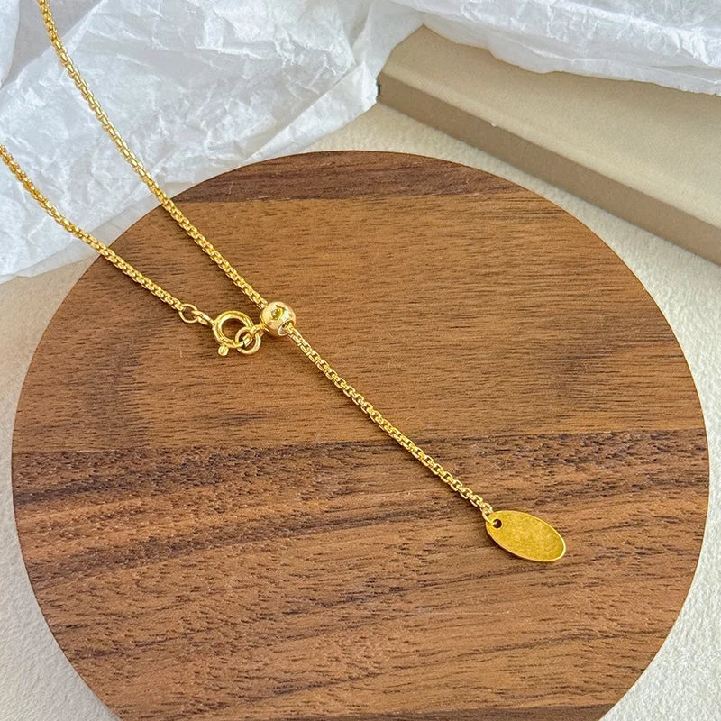 Ladies Baroque Pearl 18k Gold-plated Chain Pendant Necklace Elegant Simple Dainty Low MOQ in Stock Jewelry for Women Daily