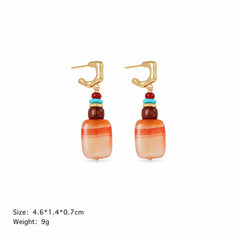 Women Shell Baroque Freshwater Pearl Red Agate Abacus Beads Natural Stone Earring Necklace Low MOQ in Stock for Female Daily