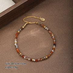 Fashion Copper 18K Gold Plated Beads Bracelets for Girls Elegant Sweet Jewelry for Women Ladies Wholesale Bulk Manufacturer
