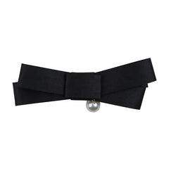 2025 Hot Sale Elegant Chic Hair Accessories for Women & Girls Classic Simple Black Snap Hair Clips Alloy & Fabric for Parties