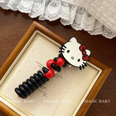 Cartoon Kitty Cat Puppy Cute Telephone Wire Hair Ties for Baby Girls Fashion Scrunchies for Kids Children Hair Accessories