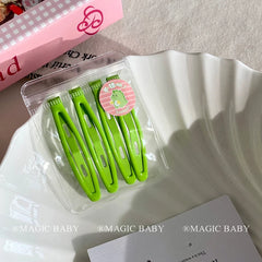 Simple Minimalistic Solid Candy Color Hair Clips for Baby Girls Cute Sweet Kawaii Snap Clips for Kids Children Hair Accessories