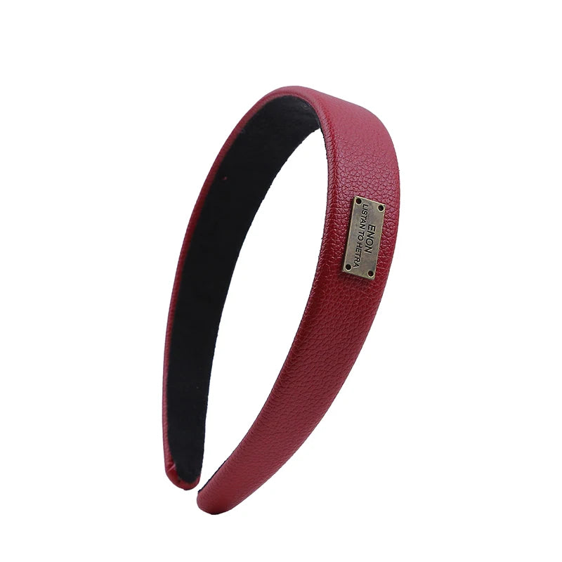 Fashion Simple Red Solid Color Hair Band for Baby Girls Trendy Chic Minimalistic Head Band for Kids Child Hair Accessories