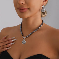 Fashion Simple Beads Glamorous Minimalist Jewelry for Girls Vintage Retro Earrings Jewelry Sets Suits for Women Lady Accessories