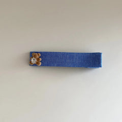 Demin Blue Solid Color Large Hair Clips for Girls Animals Bear Glitter Rhinestone Alligators for Women Ladies Hair Accessories