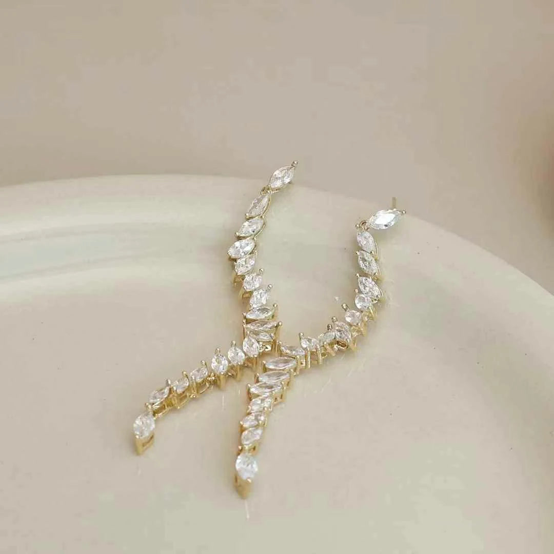 Women Heart Shape Irregular Medium Drop Earring Fashion Sequined Glitter Dainty Charms Wholesale Jewelry Accessories for Daily