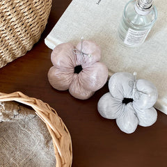 Solid Color Flower Bowknot Scunchies for Baby Girls Simple Minimalistic Elegant Hair Ties for Kids Children Hair Accessories