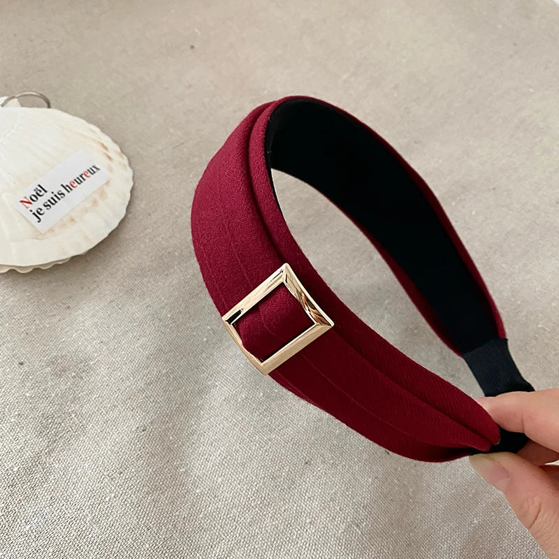 Fashion Solid Color Trendy Simple Wide Head Band for Girls Elegant Stylish Hair Band for Women Ladies Hair Accessories Chic