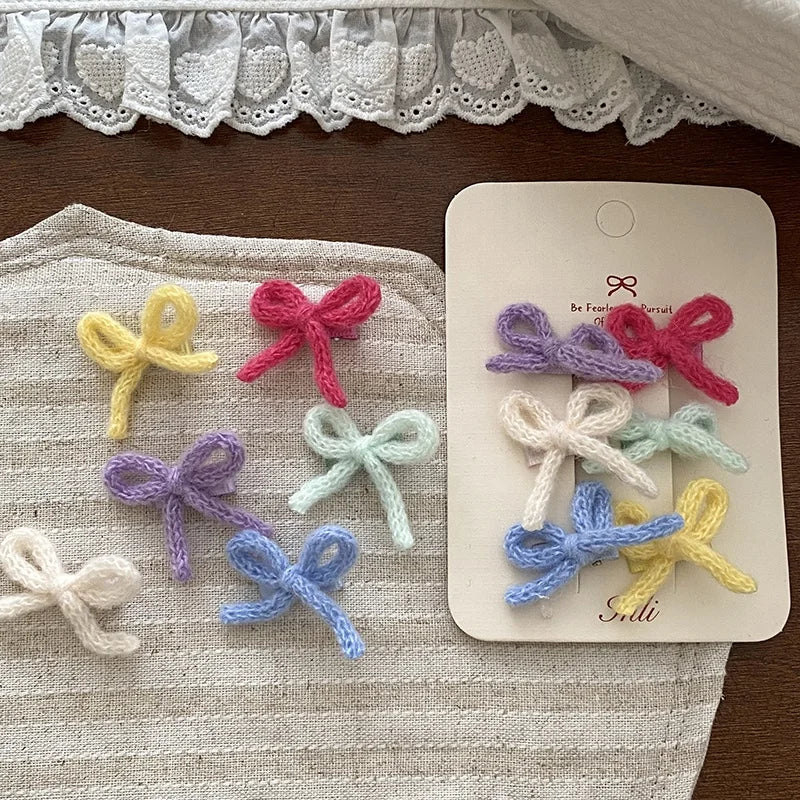 Classic Bowknot Simple Scrunchies for Baby Girls Fashion Cute Sweet Hair Ties for Kids Children Hair Accessories in Stock