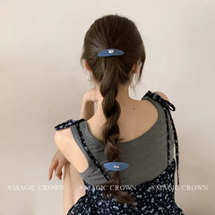 Women's Solid Color Graceful Simple Bobby Pins Hair Clips Lightweight Alloy and Fabric Hair Claws for Daily Use and Parties