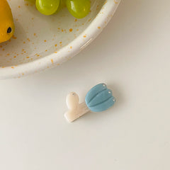 Hot Sale Multicolor Small Alligator Hair Clips Flower Shape Rhinestone Stock Accessories for Women Sweet Cute Fashion Carton