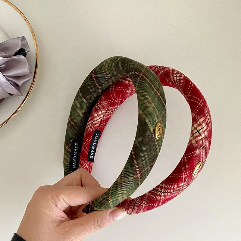 Fashion Classic Plaid Cute Head Band for Girls Sweet Elegant Simple Hair Band for Women Ladies Hair Accessories Female Chic