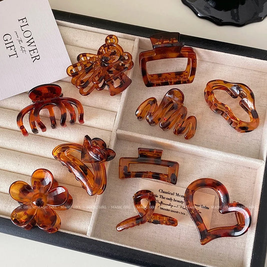 Women's Elegant Hair Claw Clips Hot Sale Irregular Flower Animal Shape Fashion Accessories for Daily Use Wholesale Stock for