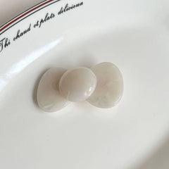 2025 Hot Sale Women's Small Snap Hairpins Elegant White Solid Color Bowknot Shape Chic Fashion Wholesale Stock Acetate